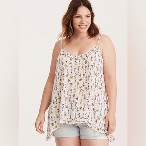 Torrid floral shark bite cami